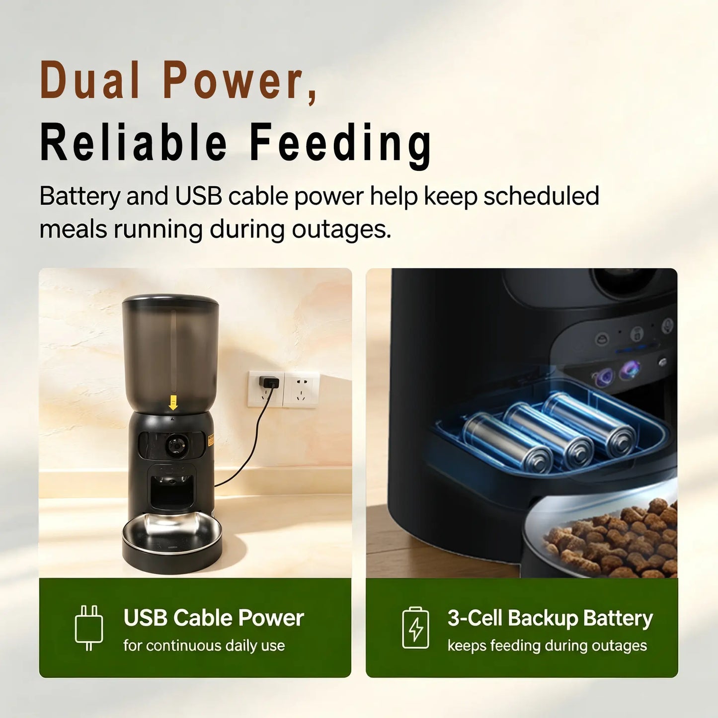 Taleboss Smart Automatic Cat Feeder with Integrated Camera, 5L Capacity, Laser Toy, 1080P HD, App Control, Night Vision, Dual Band Wifi, and Two-Way Audio