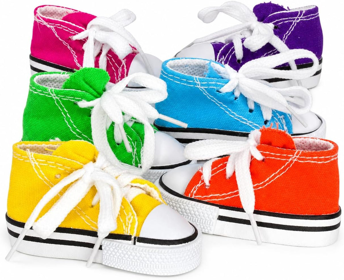 Colorful Cotton Mini Sneakers for Parrots and Small Birds | Engaging Foraging and Interactive Play with Treats or Shredding Material
