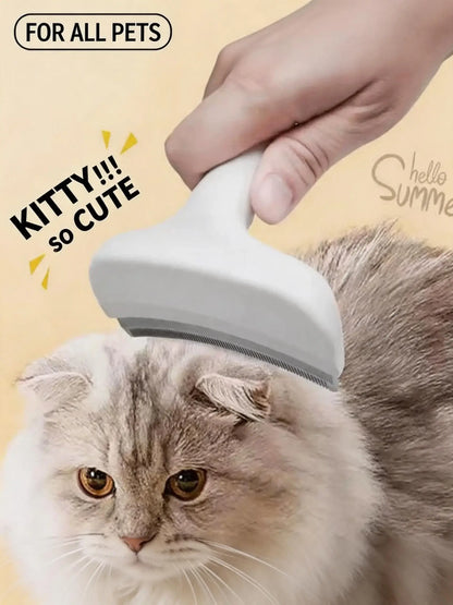 Premium Pet Deshedding Brush and Undercoat Rake for Long-Haired Dogs and Cats, Efficient Dematting and Fur Grooming Tool