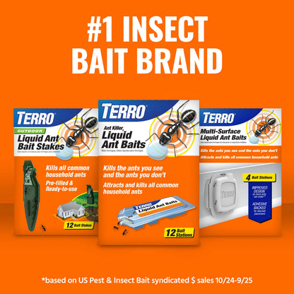 TERRO T506 No-Mess Roach Killer Gel Bait Stations, 6 Ready-To-Use Roach Baits, Powerful Cockroach Killer for German, American & Oriental Roaches, Long-Lasting Indoor & Outdoor Roach Control