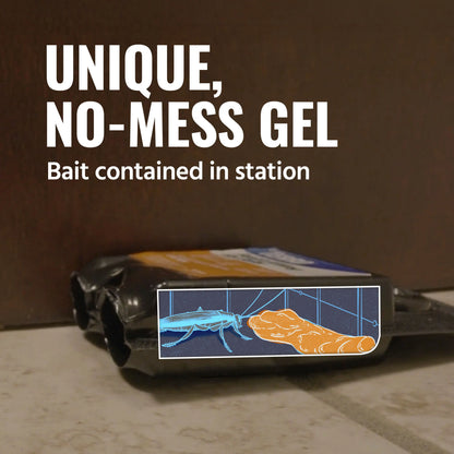 TERRO T506 No-Mess Roach Killer Gel Bait Stations, 6 Ready-To-Use Roach Baits, Powerful Cockroach Killer for German, American & Oriental Roaches, Long-Lasting Indoor & Outdoor Roach Control
