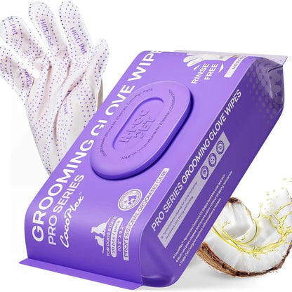 【Summer Sale】Hicc PET Disposable Dog Grooming Wipes (20Pcs) - Natural, Hypoallergenic, No-Rinse Mess-Free Grooming Wipes with Fermented Oils for Hair Removal, Sticky Hair Control, Deodorizing, Skin Moisture, Paw Care, Outdoor Use