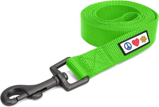 Custom Embroidered 6 Ft Green Nylon Dog Leash for Small Breeds - XS/S Size with Name and Phone Number Option