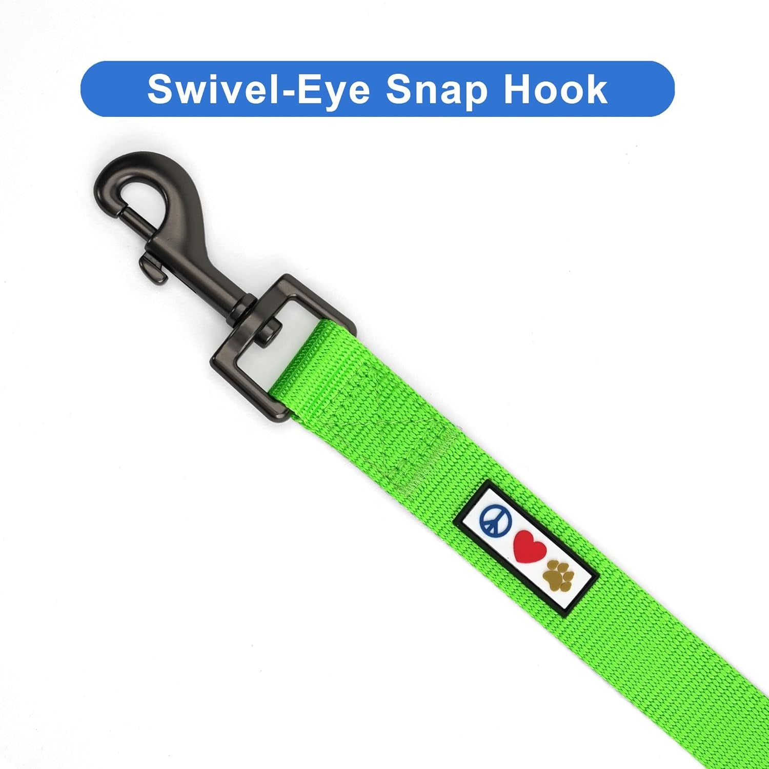 Custom Embroidered 6 Ft Green Nylon Dog Leash for Small Breeds - XS/S Size with Name and Phone Number Option