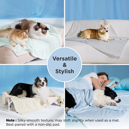 Bedsure Cooling Dog Blanket - Keeps Pets Cool, Lightweight Design, Breathable & Washable