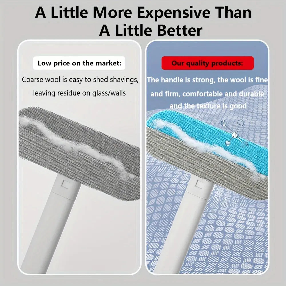 Upgraded Reusable Pet Hair Remover Brush – Extra-Long Handle Lint Cleaner for Dog & Cat Hair, Washable Multi-Surface Tool for Furniture, Bedding, Clothes & Car Interiors