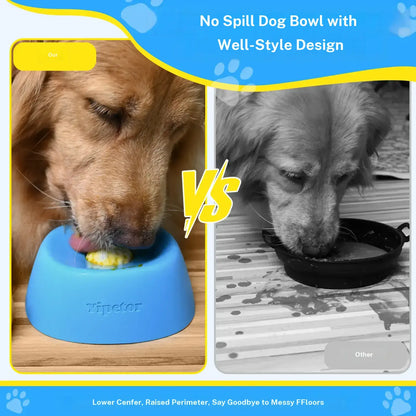 Yipetor Slow Feeder Dog Bowls for Liquid Treat, Free Gift, Buy 2 Get 1 [Built in Rolling Ball] No Spill Bone Broth Dog Licking Bowl, Multi Purpose Puppy Yogurt Feeder Bowl for All Breeds Dietary Supplement/Post Op Nutrition Feeding,Back to School