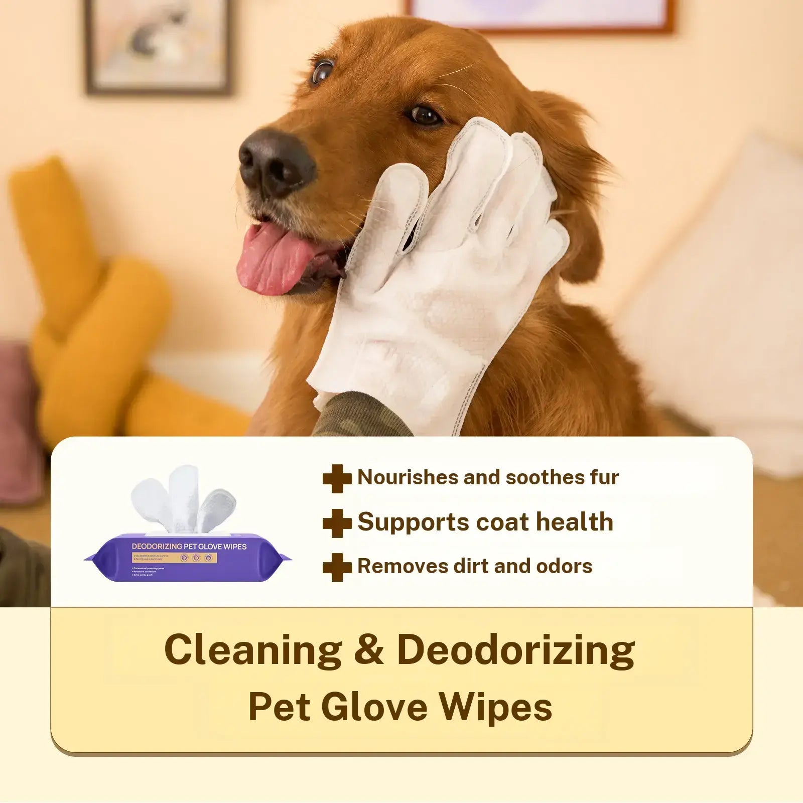 【Summer Sale】Hicc PET Disposable Dog Grooming Wipes (20Pcs) - Natural, Hypoallergenic, No-Rinse Mess-Free Grooming Wipes with Fermented Oils for Hair Removal, Sticky Hair Control, Deodorizing, Skin Moisture, Paw Care, Outdoor Use